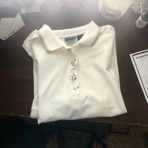 Vintage White Floral Button Up